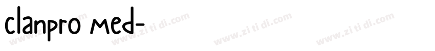 clanpro med字体转换